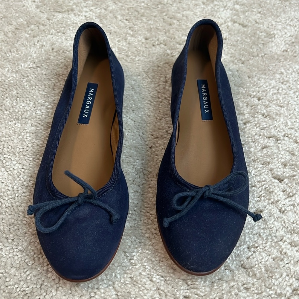 New Margaux Demi Flats - Navy Blue Suede 36 6